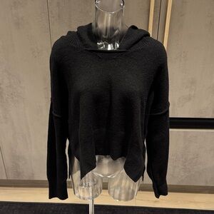 Chic Black Women's Hooded Sweater